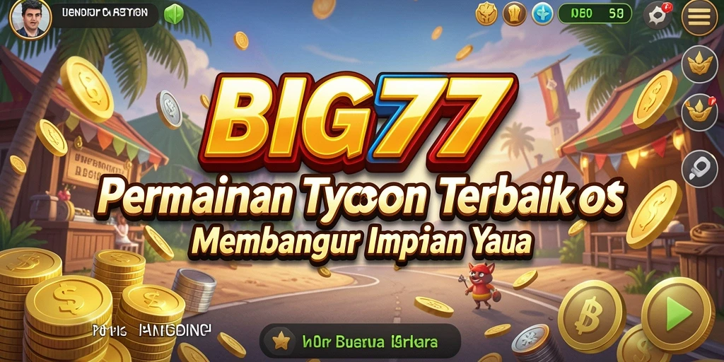 Screenshot BIG77 menampilkan gameplay seru dalam membangun empire bisnis.