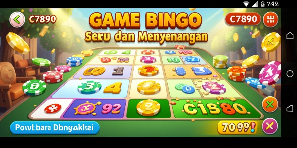 Tampilan menarik saat bermain C7890 dengan gameplay Bingo yang seru.
