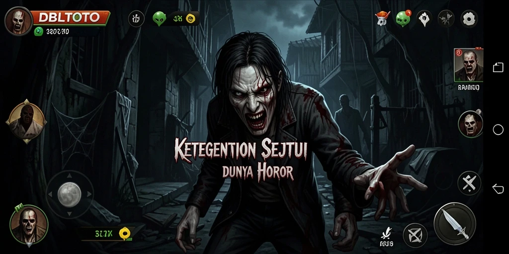 Screenshot aksi mendebarkan dalam game horor DBLTOTO.