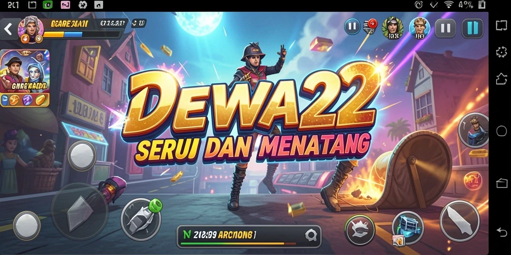 Screenshot DEWA22 menampilkan karakter sedang melawan rintangan dalam gameplay seru.