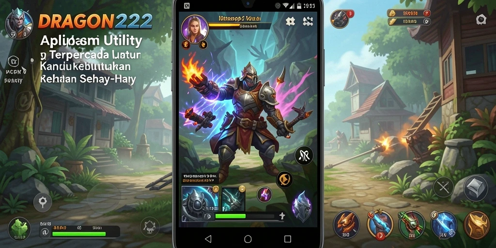 Tampilan utama aplikasi DRAGON222 yang menunjukkan fitur Utility.