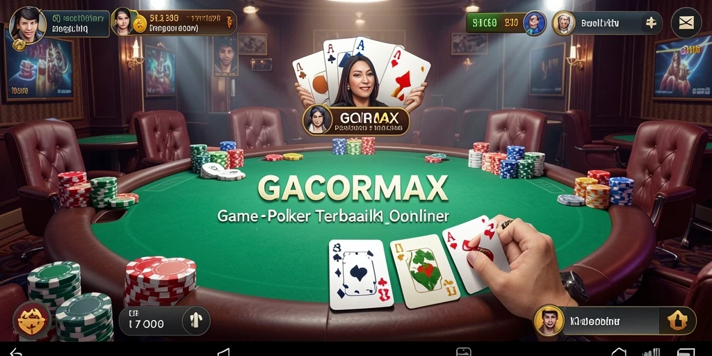 Tampilan gameplay seru dari GACORMAX dengan pemain aktif dan kartu yang menantang.