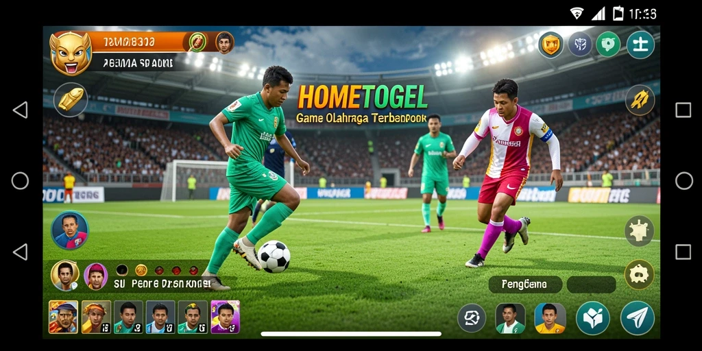 Tampilan gameplay menarik dari HOMETOGEL dengan aksi olahraga seru.
