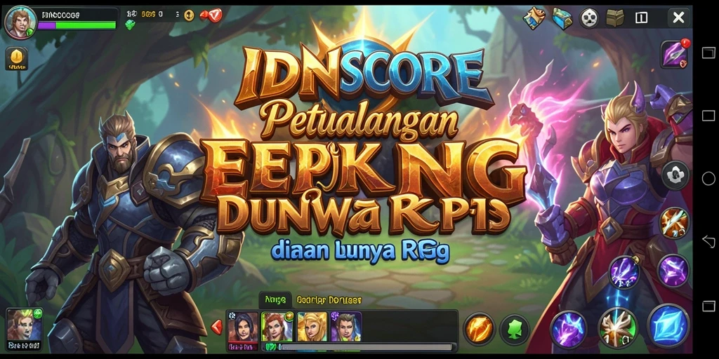 Screenshot menampilkan aksi seru dalam gameplay RPG IDNSCORE.