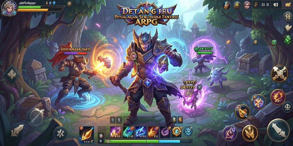 Tampilan gameplay JET77 yang mendebarkan di dunia fantasi.