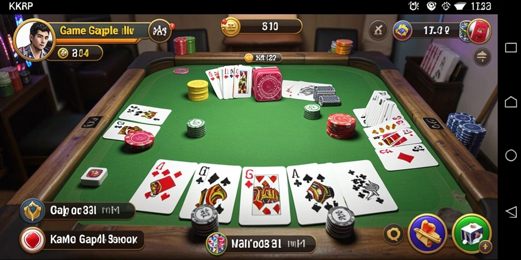 Tampilan gameplay Gaple yang menarik dan interaktif di KKRP.