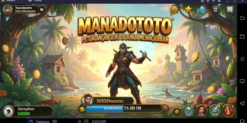Tangkapan layar gameplay MANADOTOTO dengan aksi petualangan yang seru.