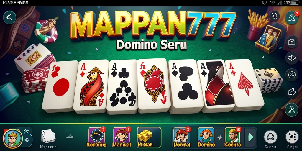 Screenshot gameplay MAPAN777 menampilkan aksi seru permainan Domino.