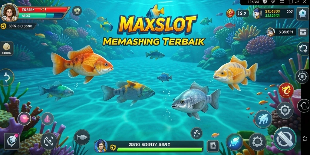 Screenshot gameplay <strong>MAXSLOT</strong> menunjukkan aksi pemancingan yang mendebarkan.