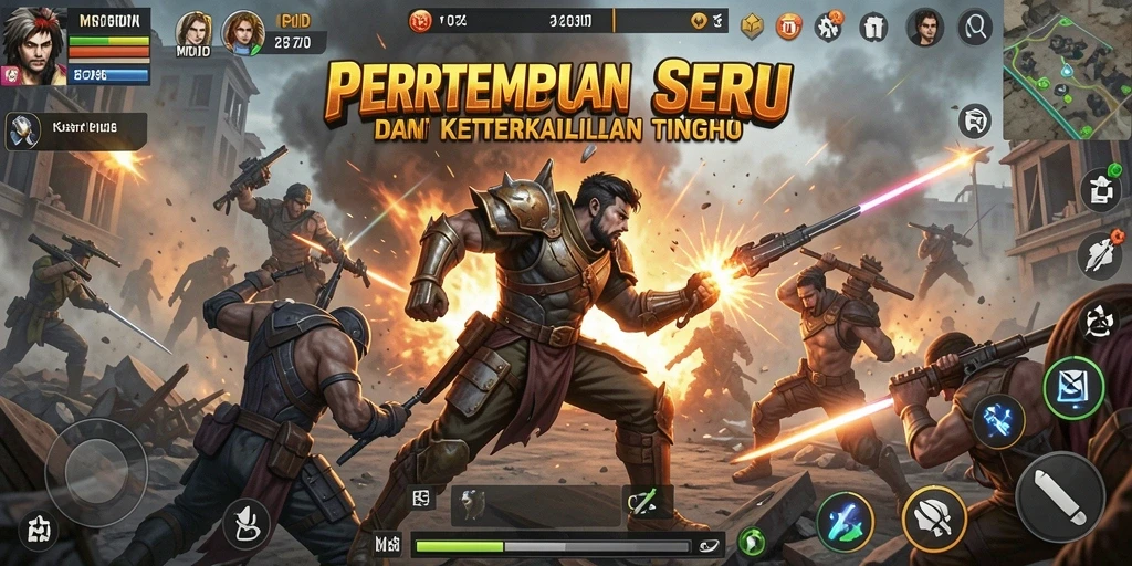 Tangkapan layar gameplay MPOID menampilkan aksi pertempuran yang mendebarkan.