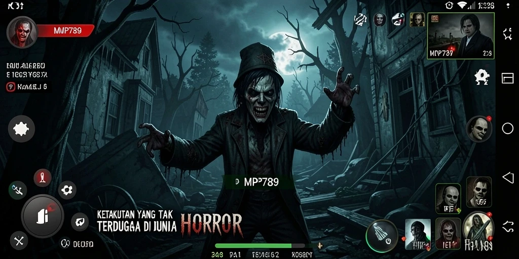 Tangkapan layar gameplay <strong>MVP789</strong> yang menegangkan, menawarkan suasana horor yang mendalam.