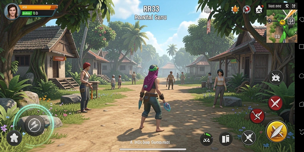 Tampilan gameplay RR33 yang menyenangkan dan penuh warna.