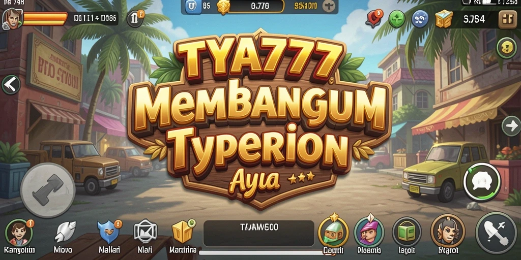 Tampilan gameplay TYA777 dengan berbagai bisnis yang dikelola.