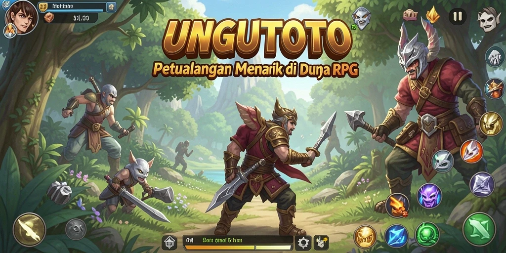 Screenshot gameplay UNGUTOTO menampilkan petualangan RPG yang mendebarkan.