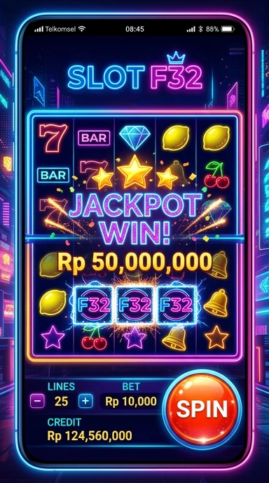 Screenshot dari antarmuka aplikasi f32 yang menampilkan kemudahan navigasi.